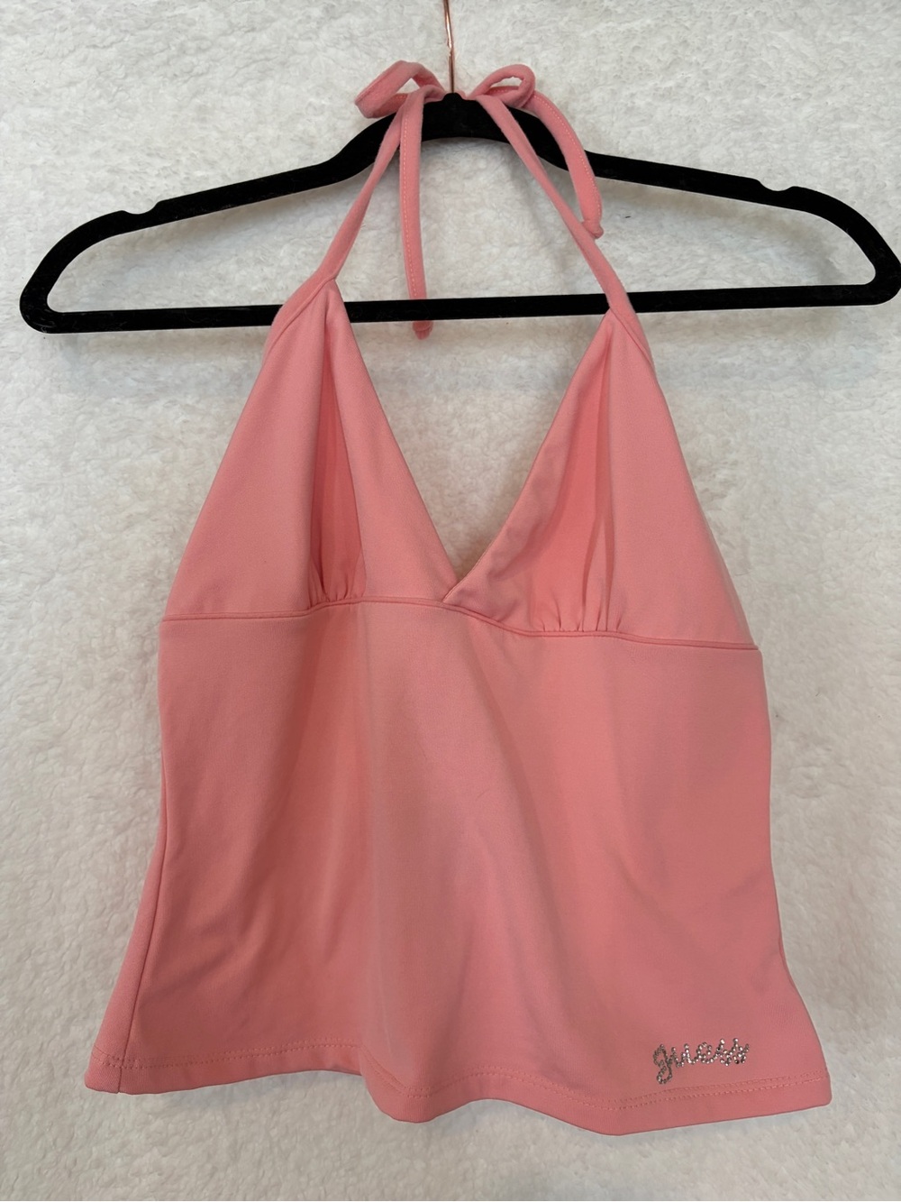 Guess Halter Crop Top - Pink